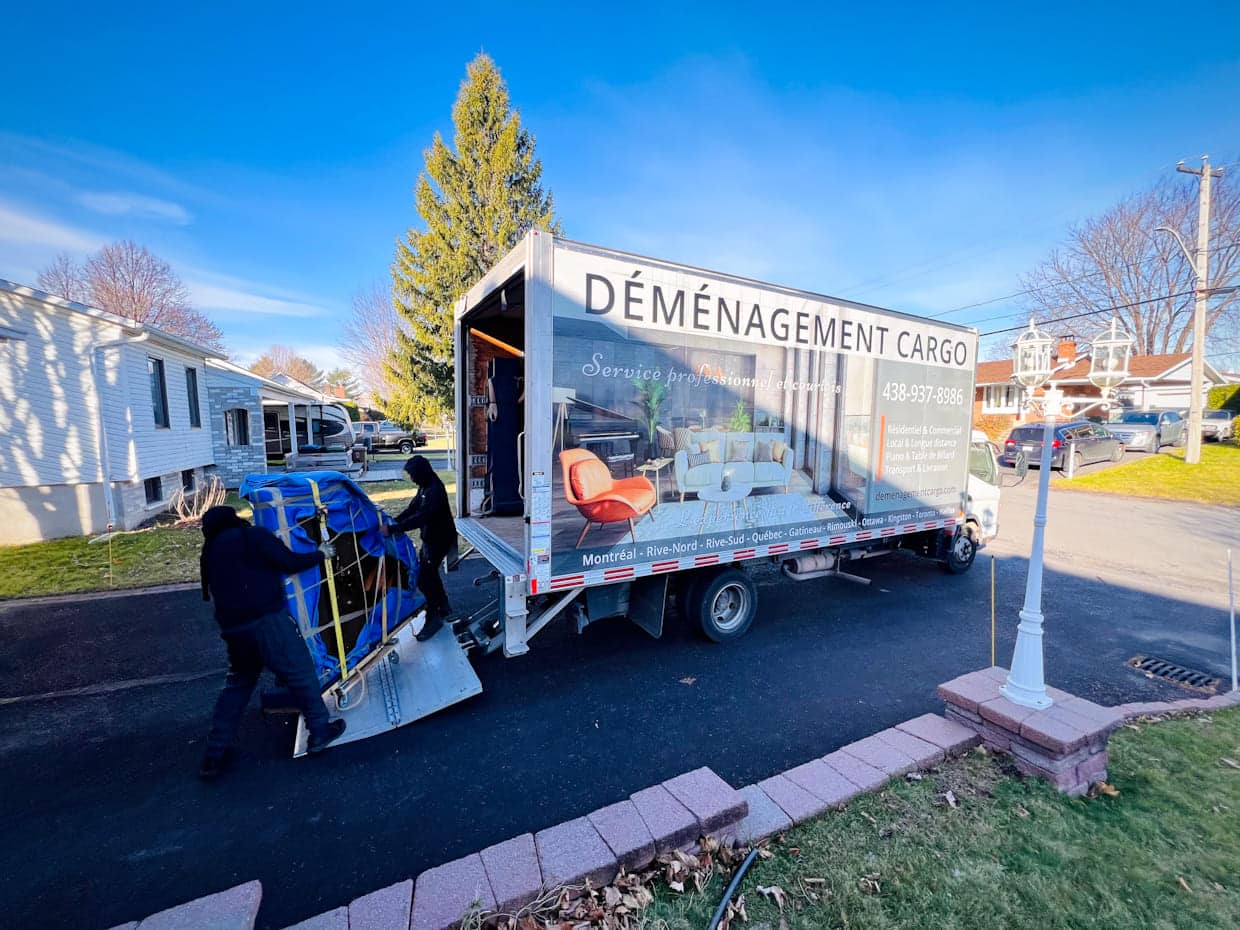 Camion de déménagement pour un transport vers Mont-Tremblant